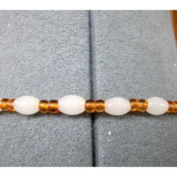 Amber Buddha Pendant Necklace With Beaded Chain 24" - Picture 5 of 6